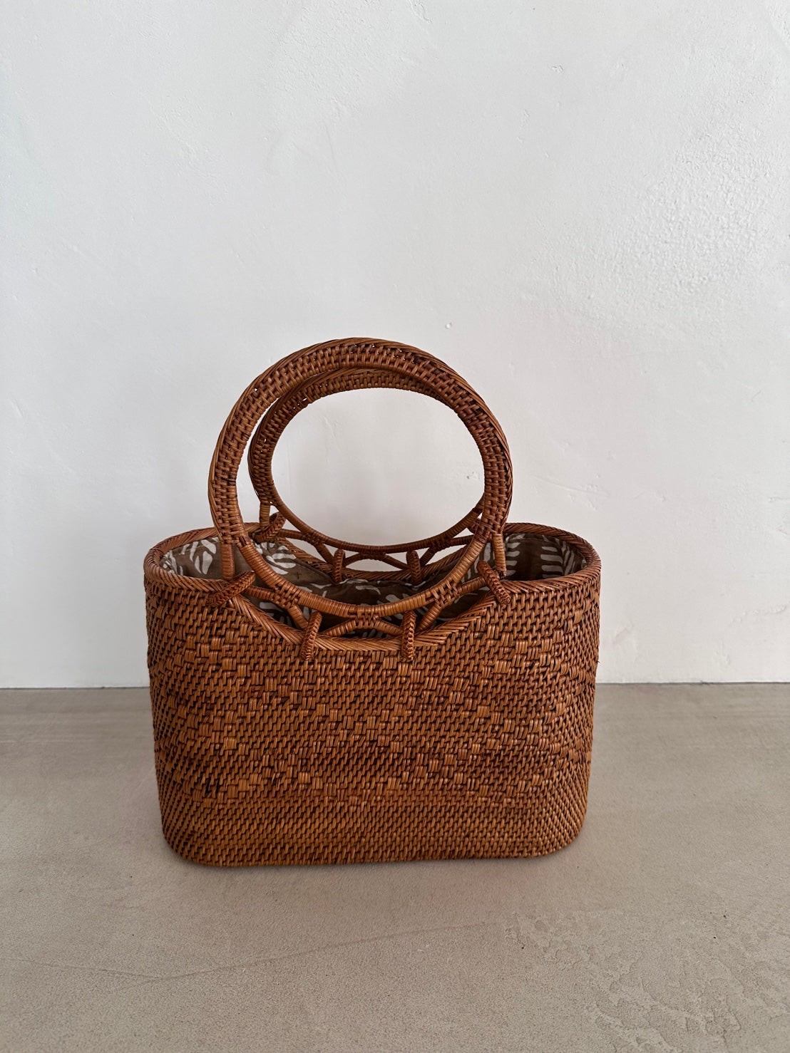 【BALI WERKSTATTE】Ate Basket - Losange Motif