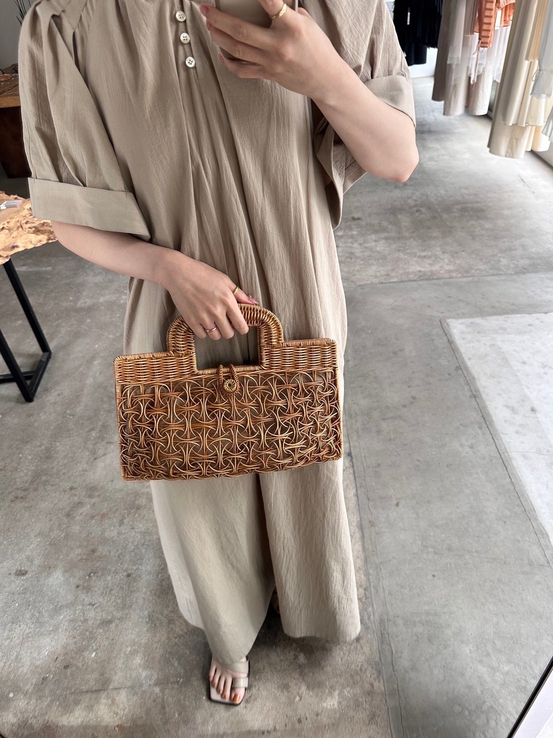 【BALI WERKSTATTE】Interwoven Basket Clutch
