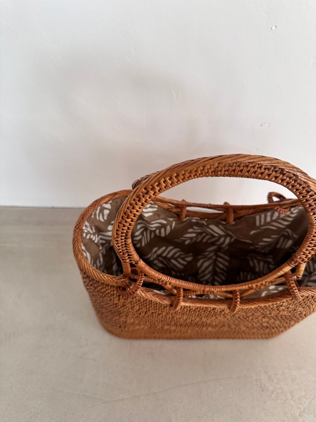 【BALI WERKSTATTE】Ate Basket - Losange Motif