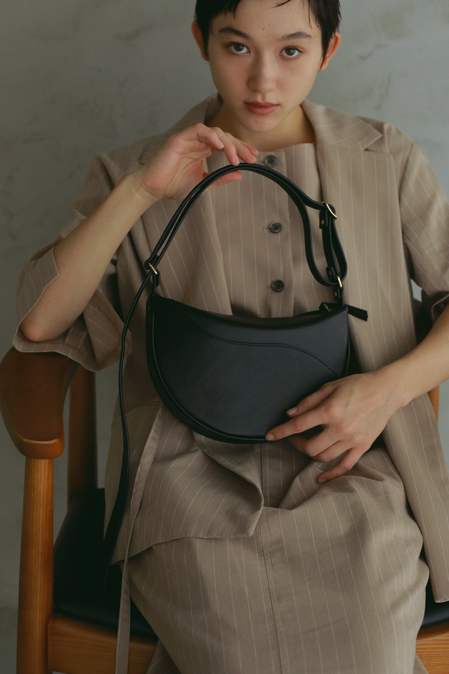 リネンストライプベスト