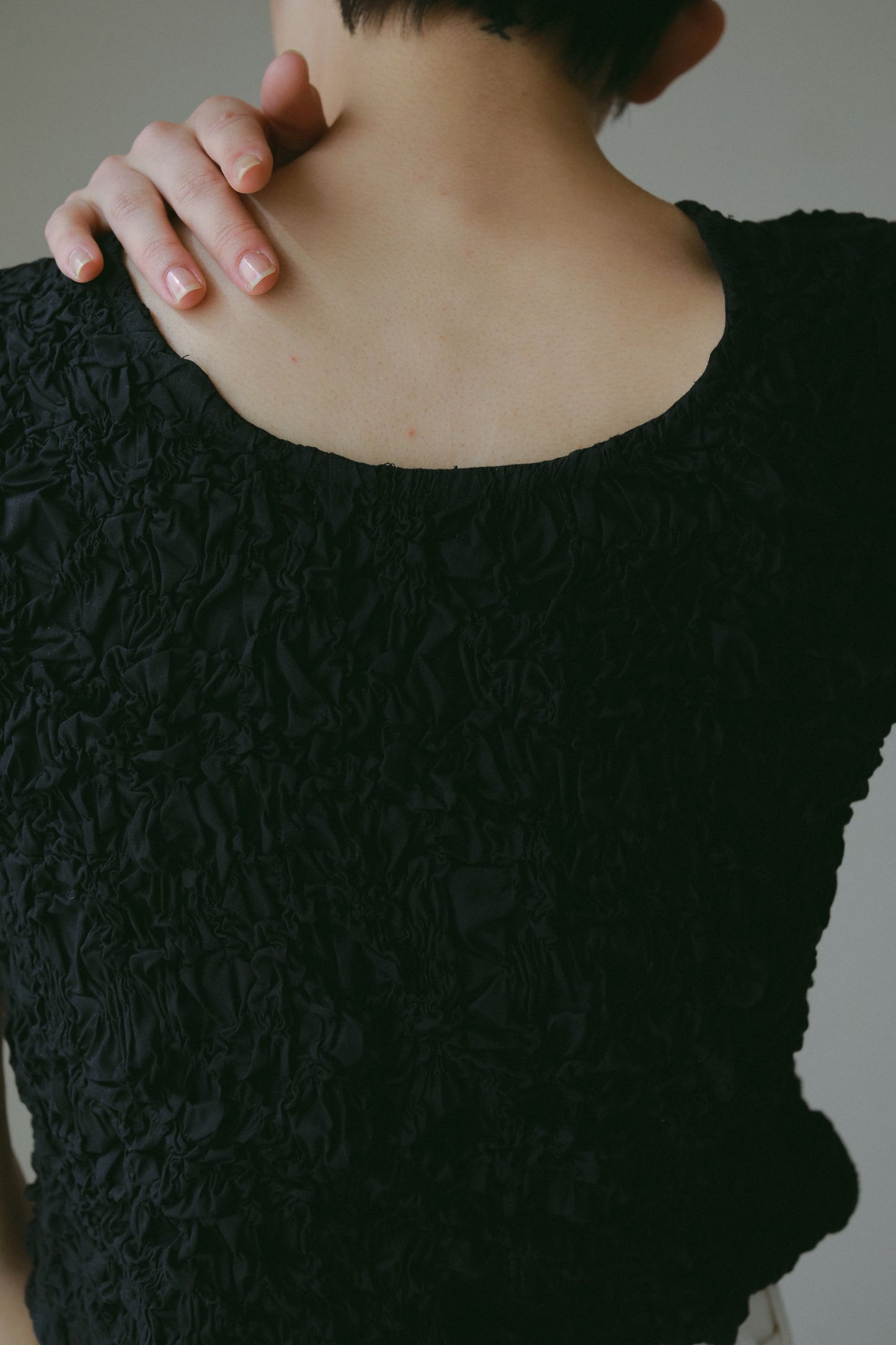 コットンシャーリングトップス