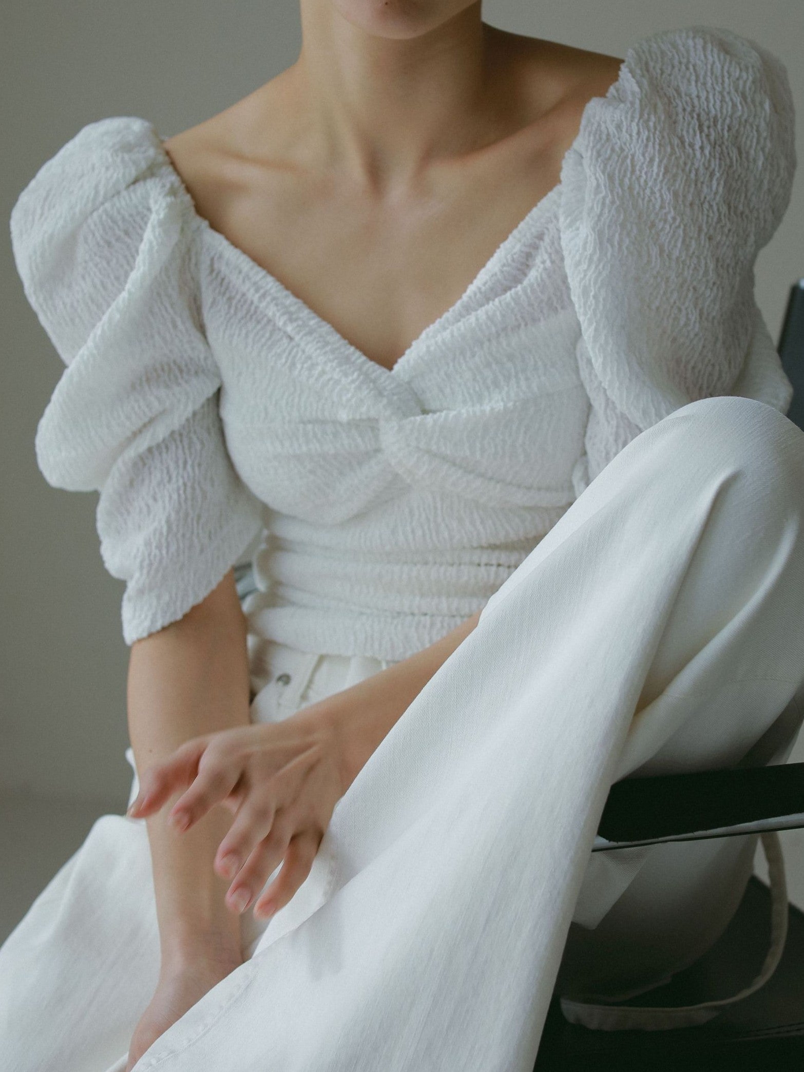カップ付アップサイクルギャザートップス – CASA FLINE