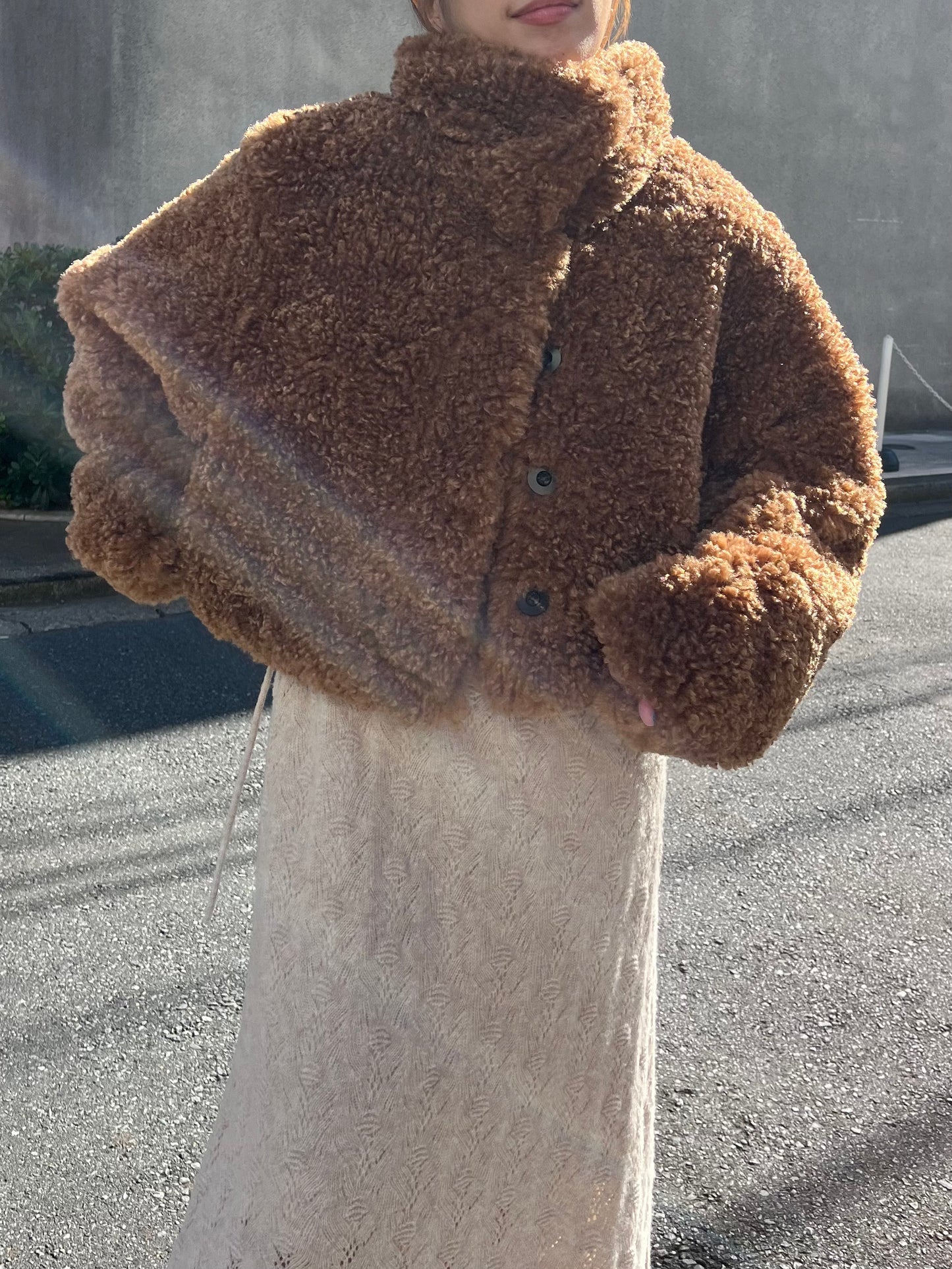 リサイクルファーショートコート