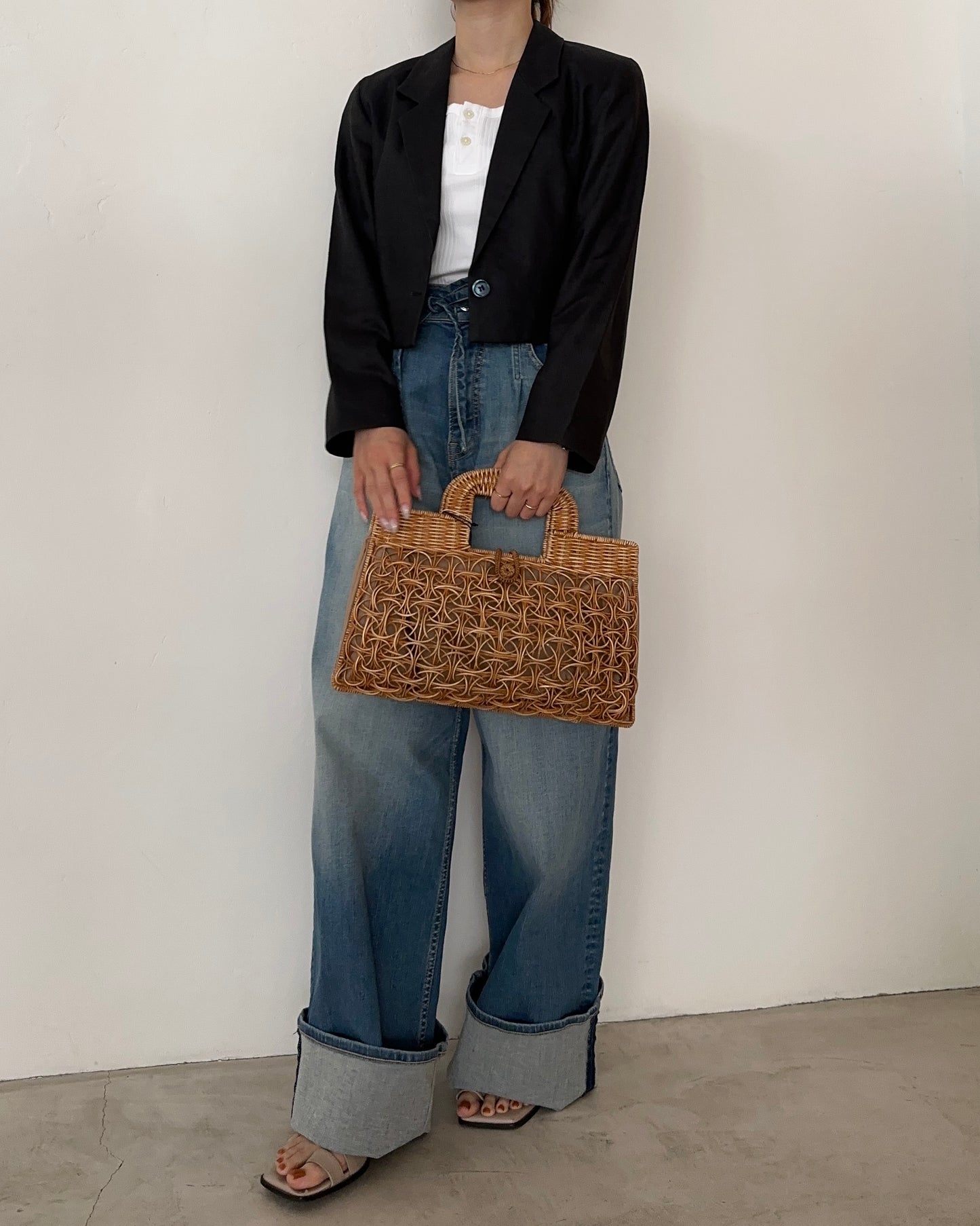 【BALI WERKSTATTE】Interwoven Basket Clutch