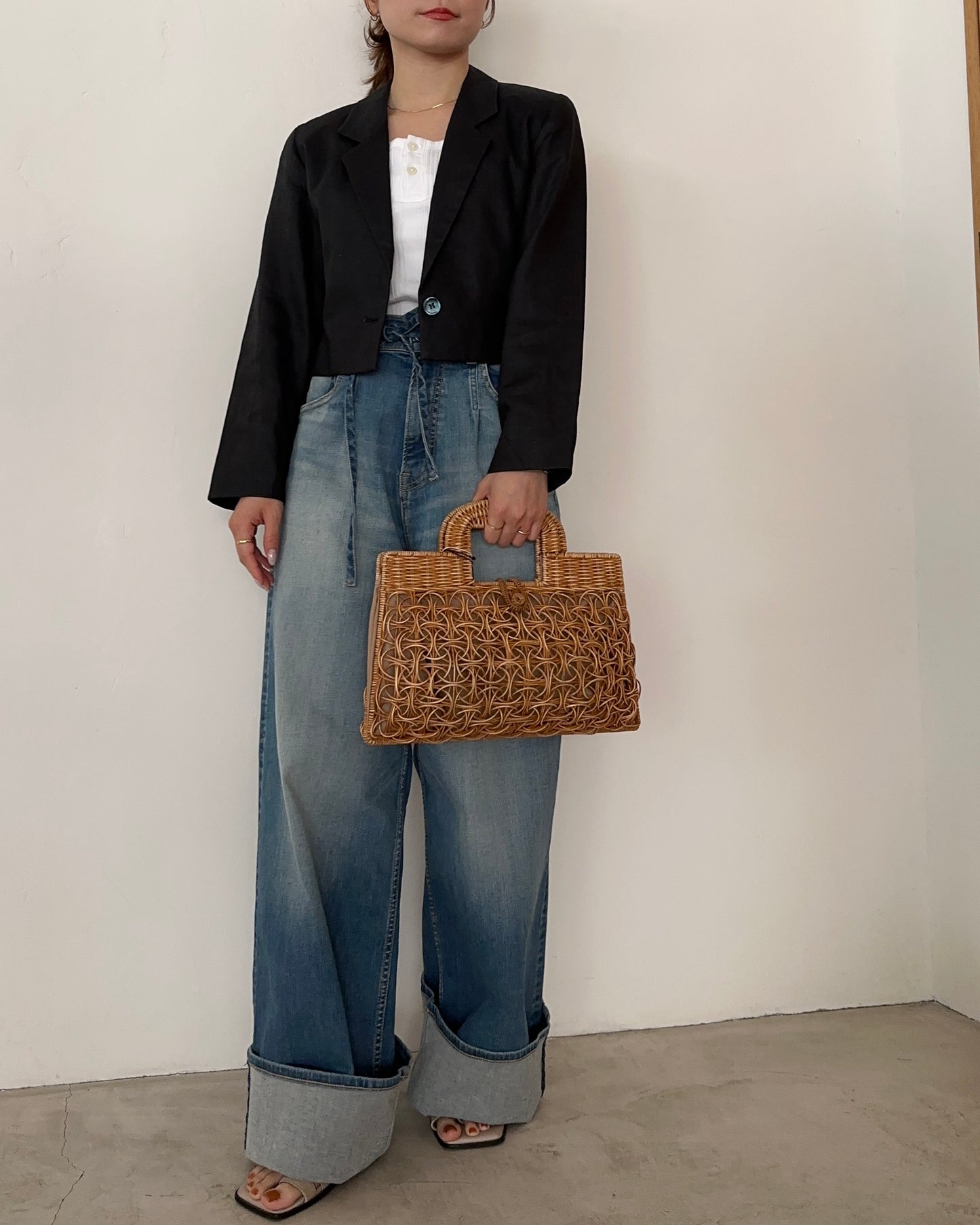 【BALI WERKSTATTE】Interwoven Basket Clutch