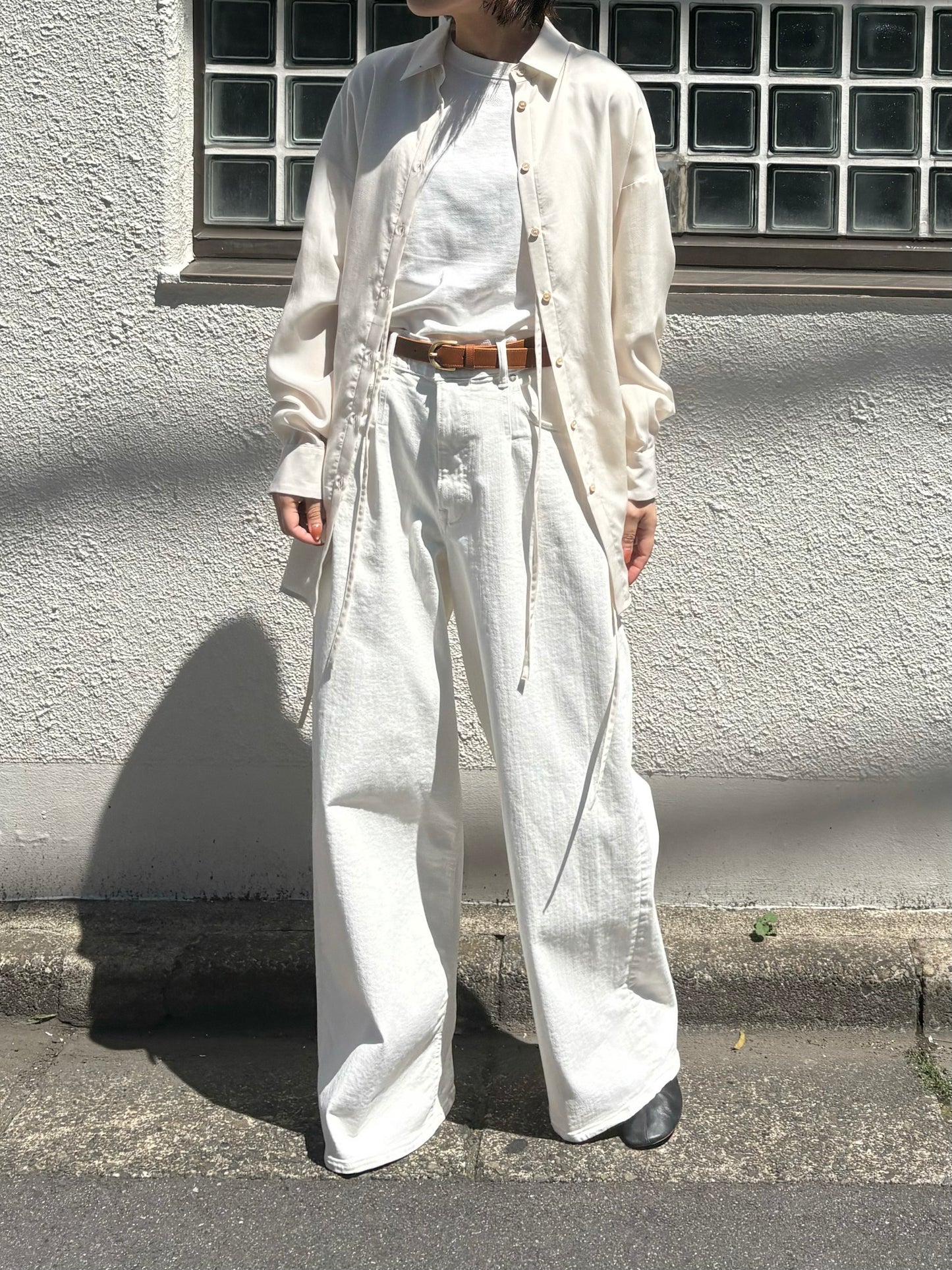 リヨセルアシンメトリーコードシャツ