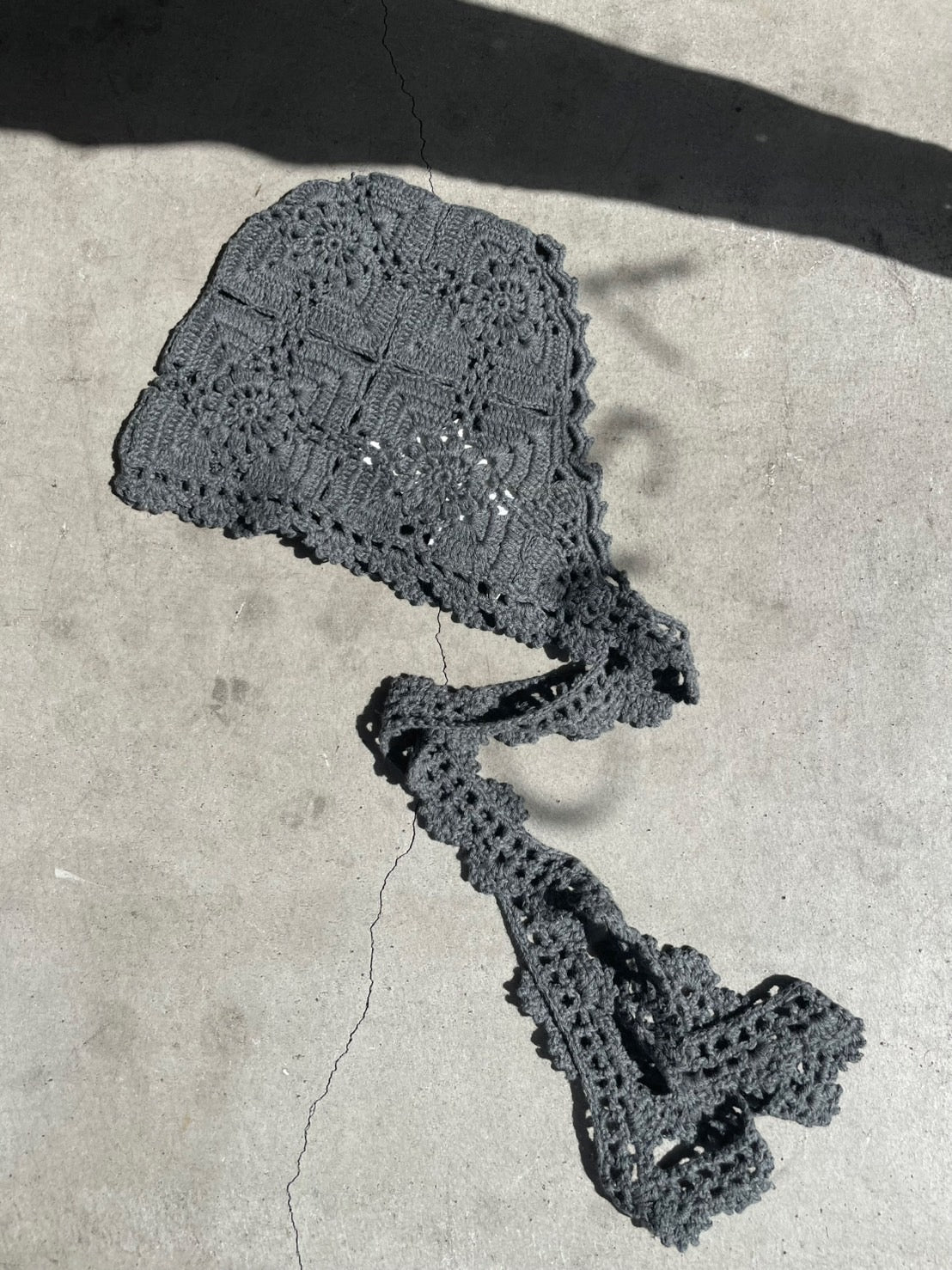 【OPEN SESAME CLUB】Cashmere blend fleur lace bonnet