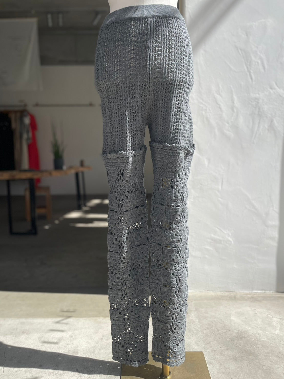 【OPEN SESAME CLUB】Cashmere blend fleur lace leggings