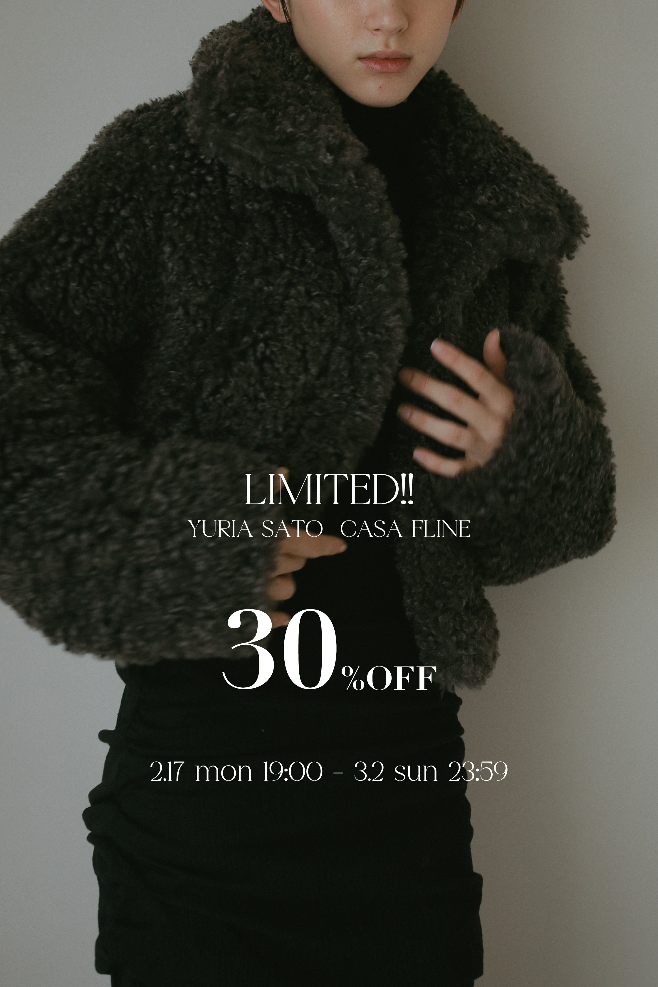 CASA FLINE カーサフライン ダウンロングコート 黒（CASA FLINE 