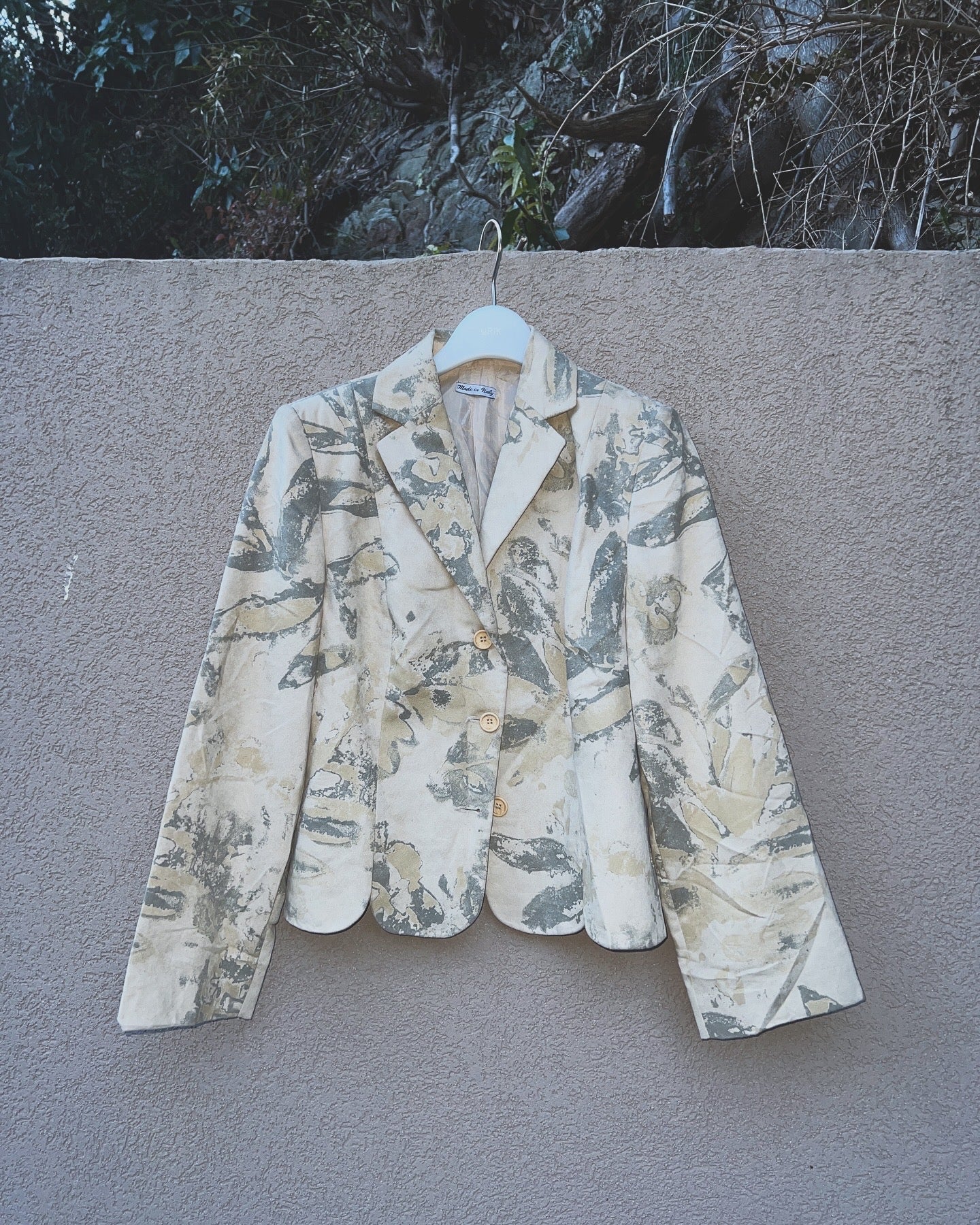 【THE SMORKY BRAINS】MARBLE PATTERN SUEDE TAILORED JACKET