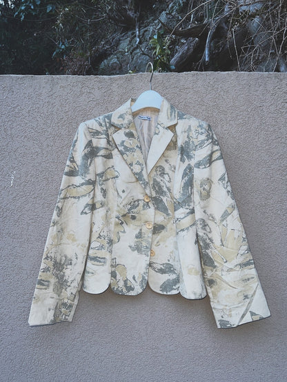 【THE SMORKY BRAINS】MARBLE PATTERN SUEDE TAILORED JACKET