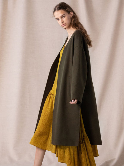 ウールガウンコート