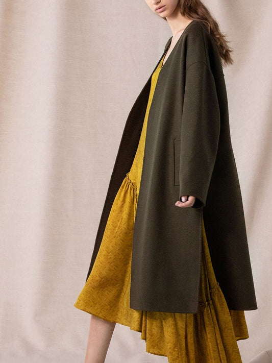 ウールガウンコート