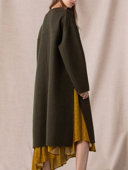 ウールガウンコート