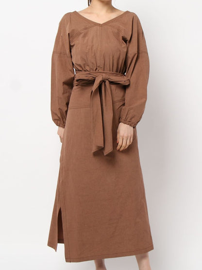 ワインディングシャツドレス