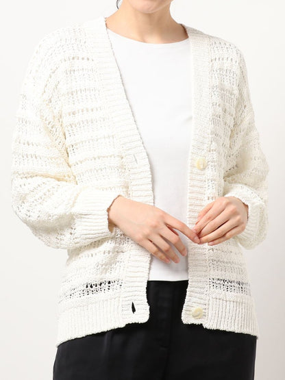 コットンテープニットカーディガン