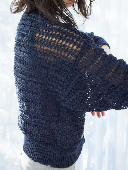 コットンテープニットカーディガン