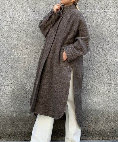 ハイネックポンチョコート