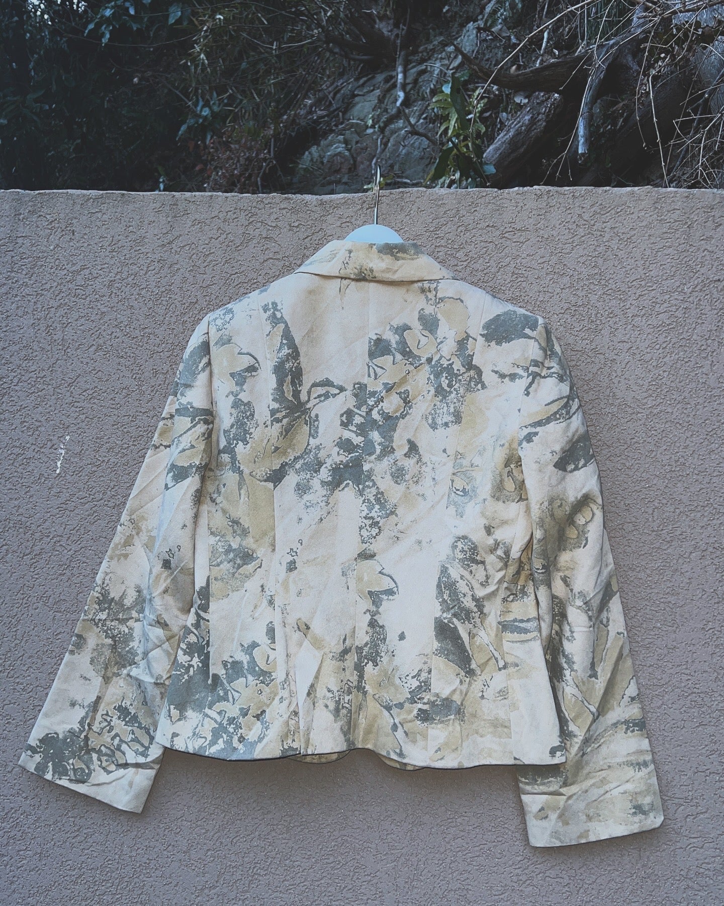 【THE SMORKY BRAINS】MARBLE PATTERN SUEDE TAILORED JACKET