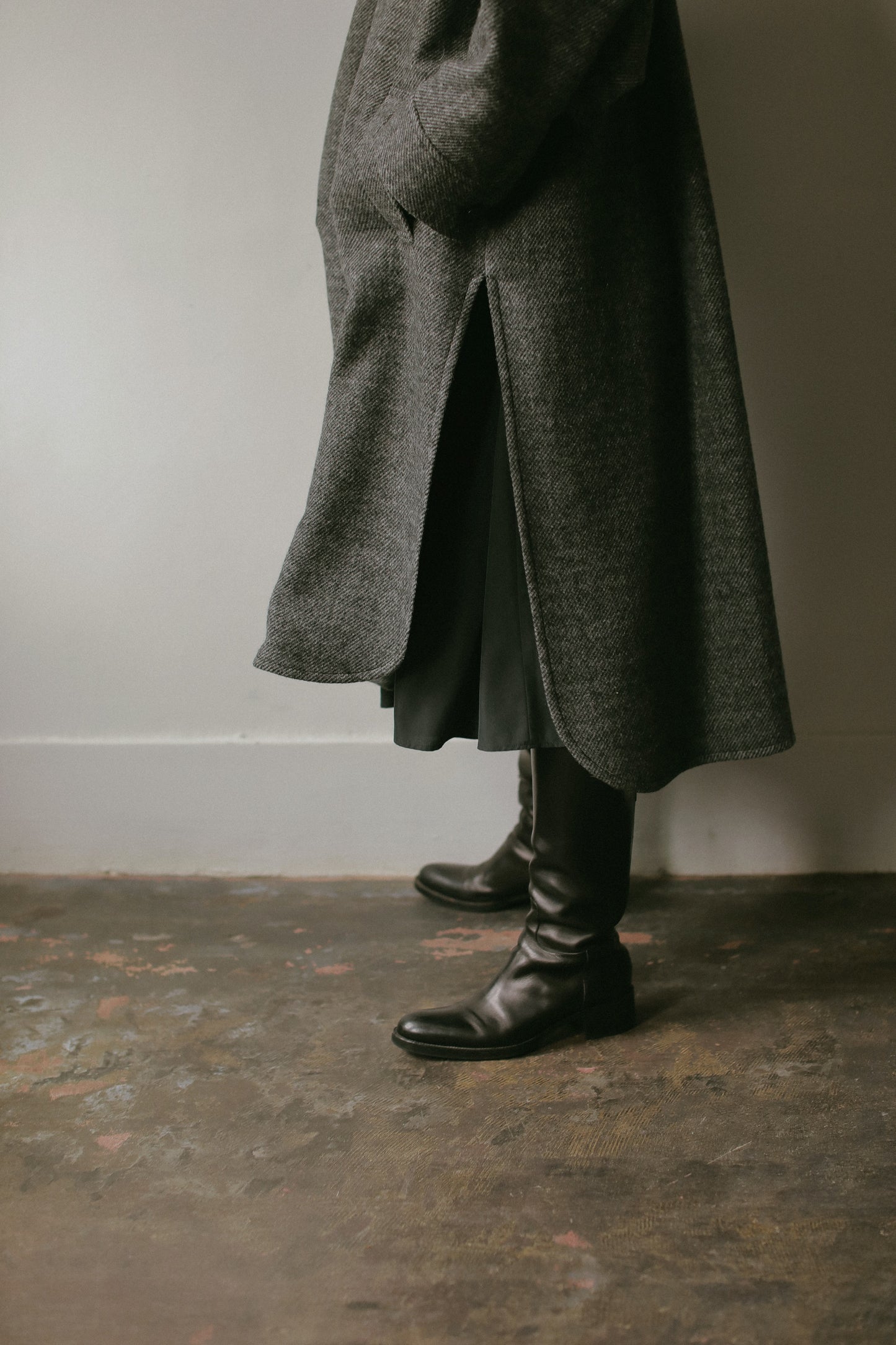 ハイネックポンチョコート