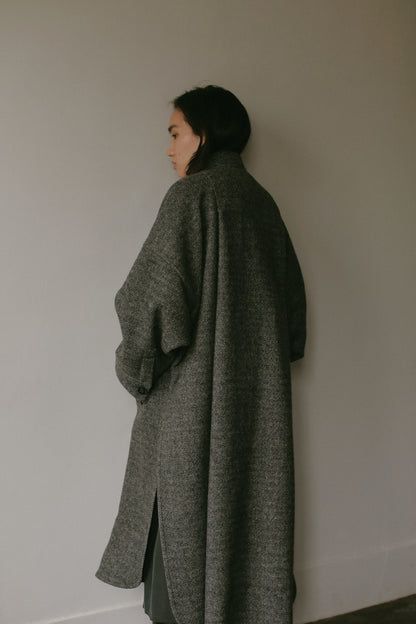 ハイネックポンチョコート