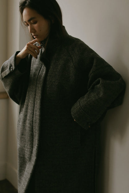 ハイネックポンチョコート