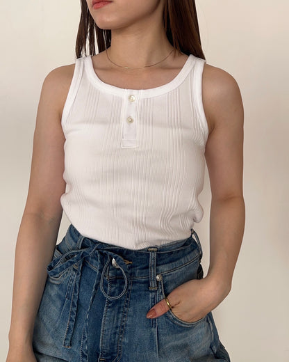 【SURT×CASA FLINE】カップ付ヘンリーネックトップス