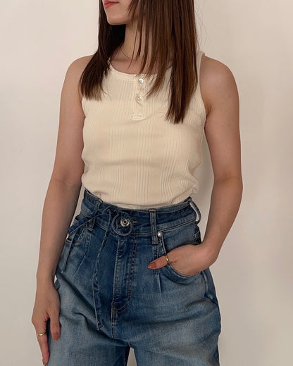 【SURT×CASA FLINE】カップ付ヘンリーネックトップス