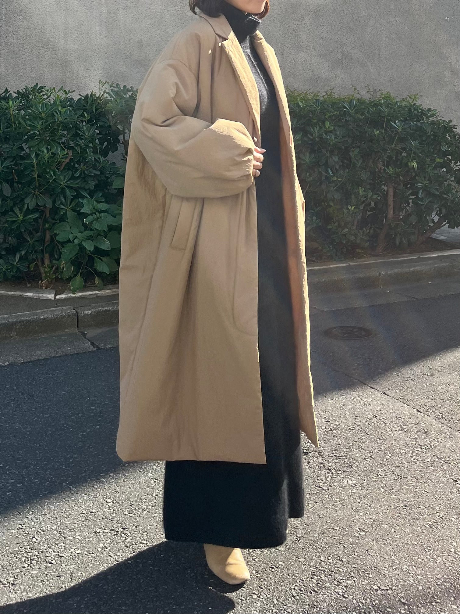 CASA FLINE 撥水リサイクルナイロン中綿コート　BLACK ブラック CASA FLINE - 撥水リサイクルナイロン中綿コート (ブラック) | Sir