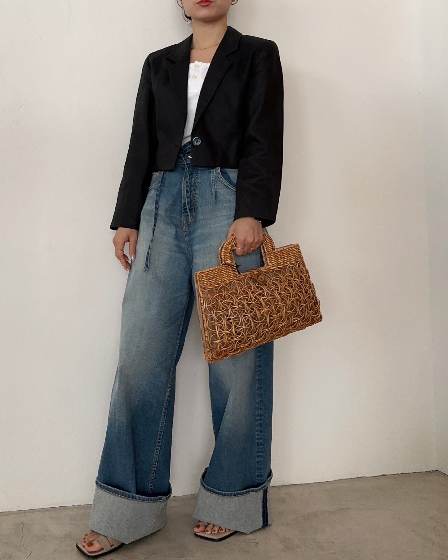 【BALI WERKSTATTE】Interwoven Basket Clutch