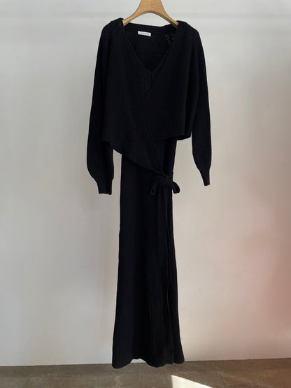 カシュクールカーディガンセットドレス