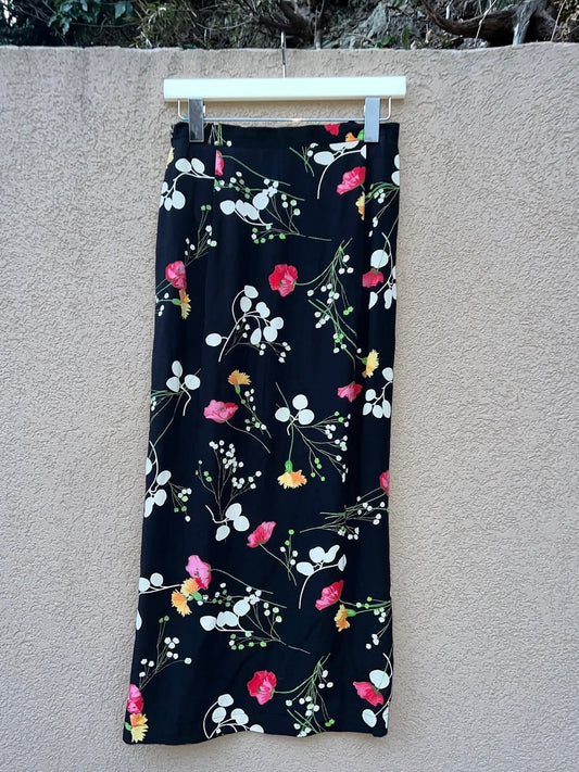 【THE SMORKY BRAINS】FLORAL PATTERN WRAP SKIRT