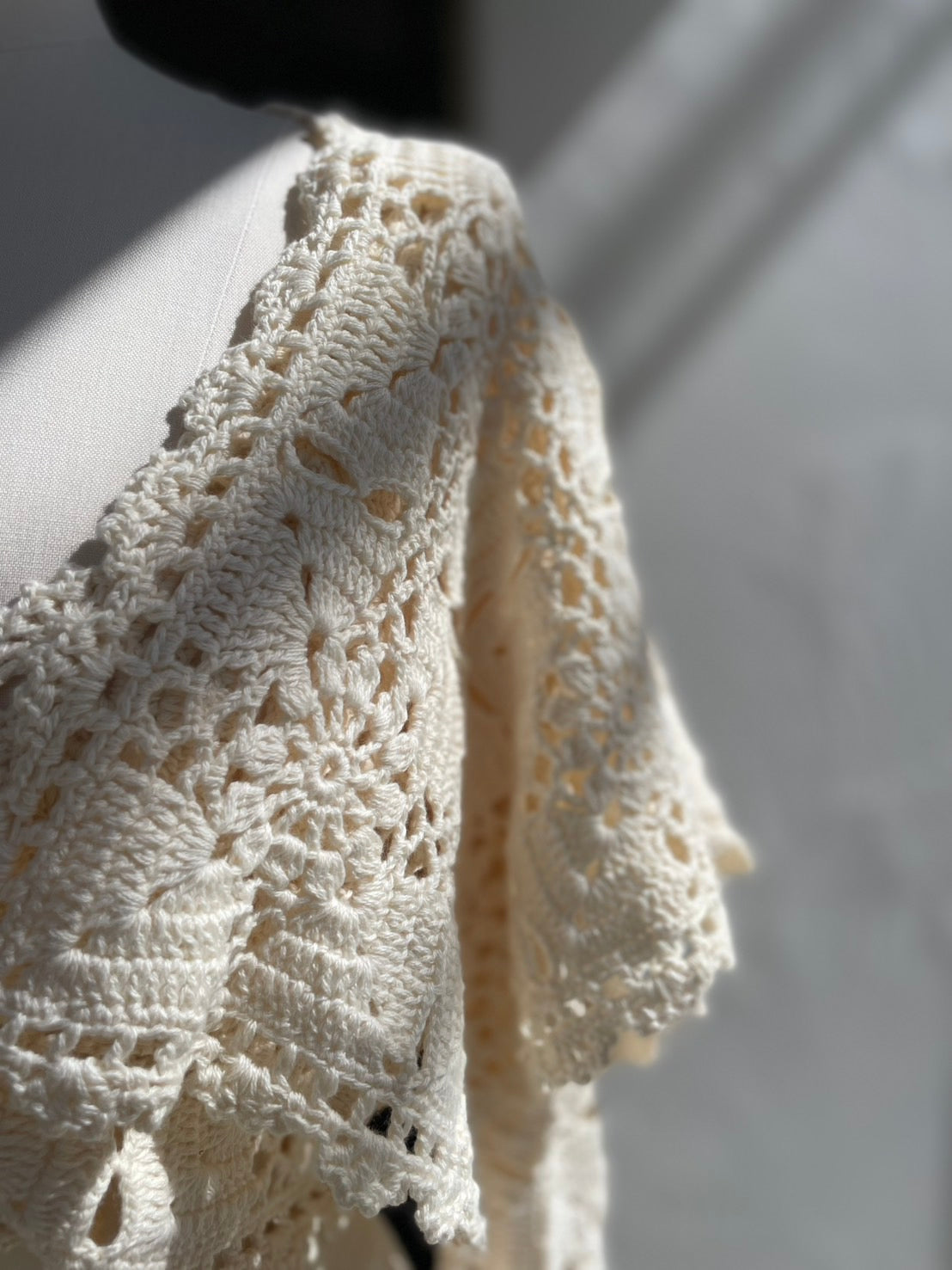 【OPEN SESAME CLUB】 Cashmere blend fleur lace cardigan