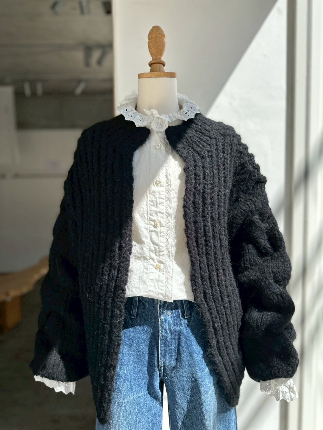 アルパカハンドニットカーディガン