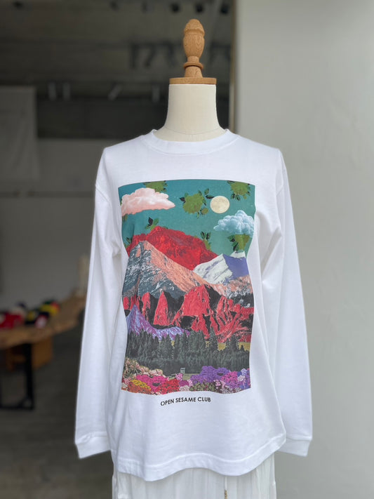 【OPEN SESAME CLUB】 bloomscape tee_MOUNTAIN