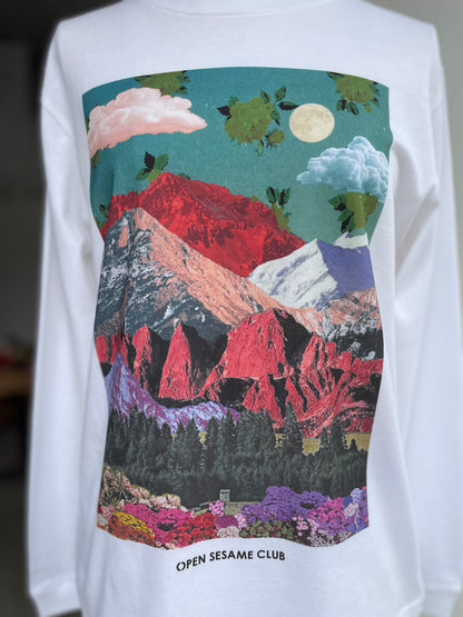 【OPEN SESAME CLUB】 bloomscape tee_MOUNTAIN