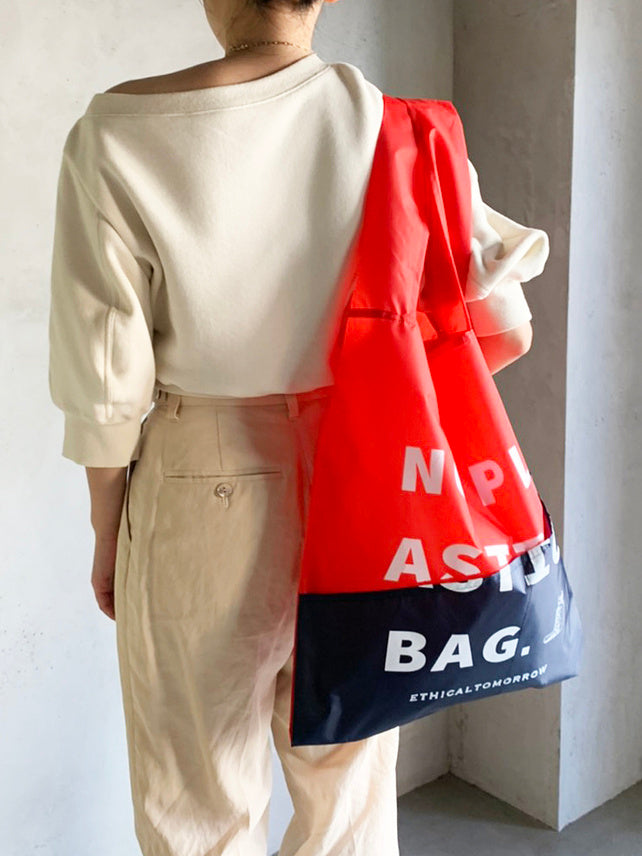 【ETHICALTOMORROW】再生PETのBAGでNO PLASTICを叫ぶBAG