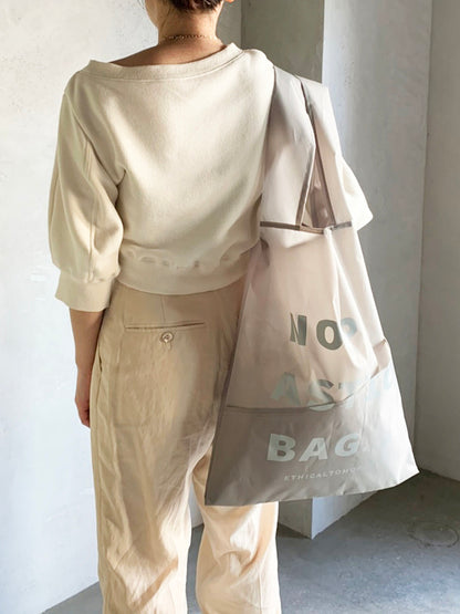 【ETHICALTOMORROW】再生PETのBAGでNO PLASTICを叫ぶBAG