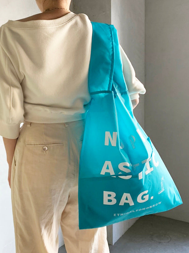 【ETHICALTOMORROW】再生PETのBAGでNO PLASTICを叫ぶBAG