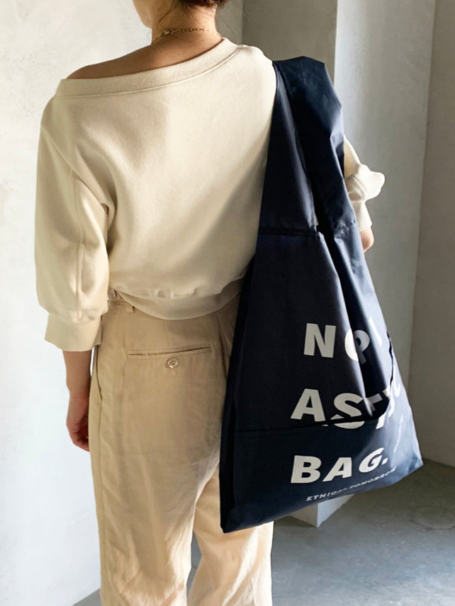 【ETHICALTOMORROW】再生PETのBAGでNO PLASTICを叫ぶBAG