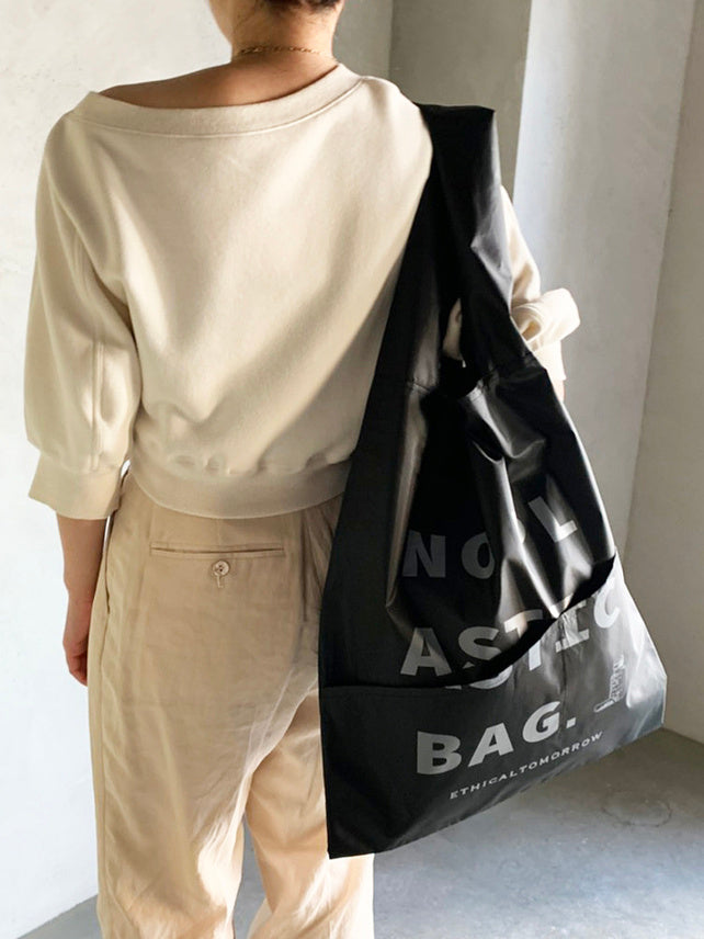 【ETHICALTOMORROW】再生PETのBAGでNO PLASTICを叫ぶBAG