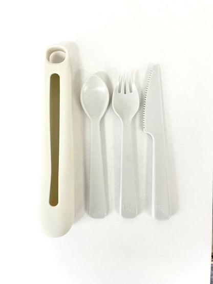 【Hip】OBP Silicon Cutlery Holder with Cutlery set3_CLOUD