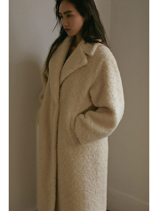 ボアウールロングコート