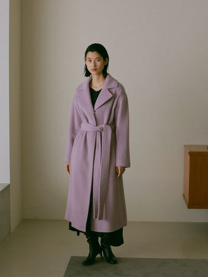 ワイドラペルロングコート