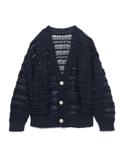 コットンテープニットカーディガン