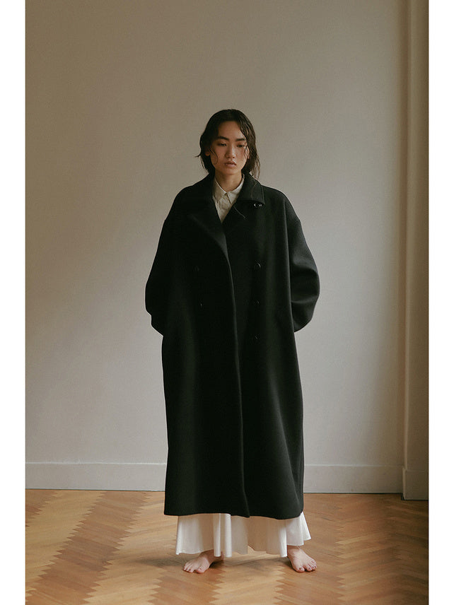 ウールロングテーラードコート