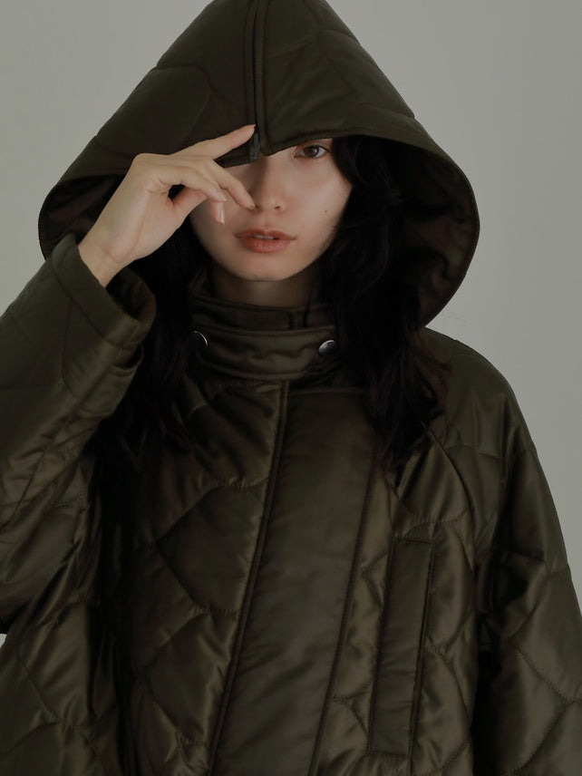 ケープライクキルティングコート