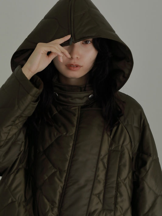 ケープライクキルティングコート