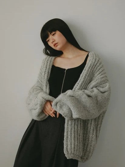 アルパカハンドニットカーディガン