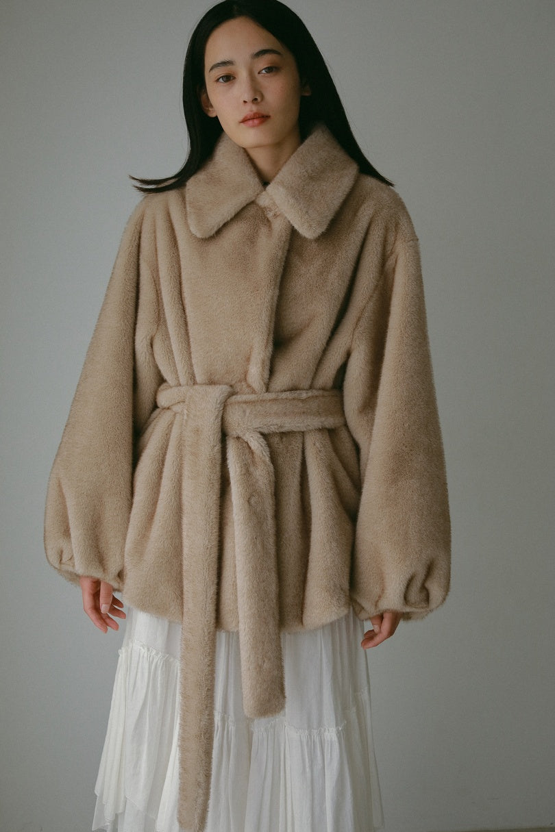 CASA FLINE（カーサフライン）の「casa fline/エコファーショートコート（ステンカラーコート）」 - WEAR